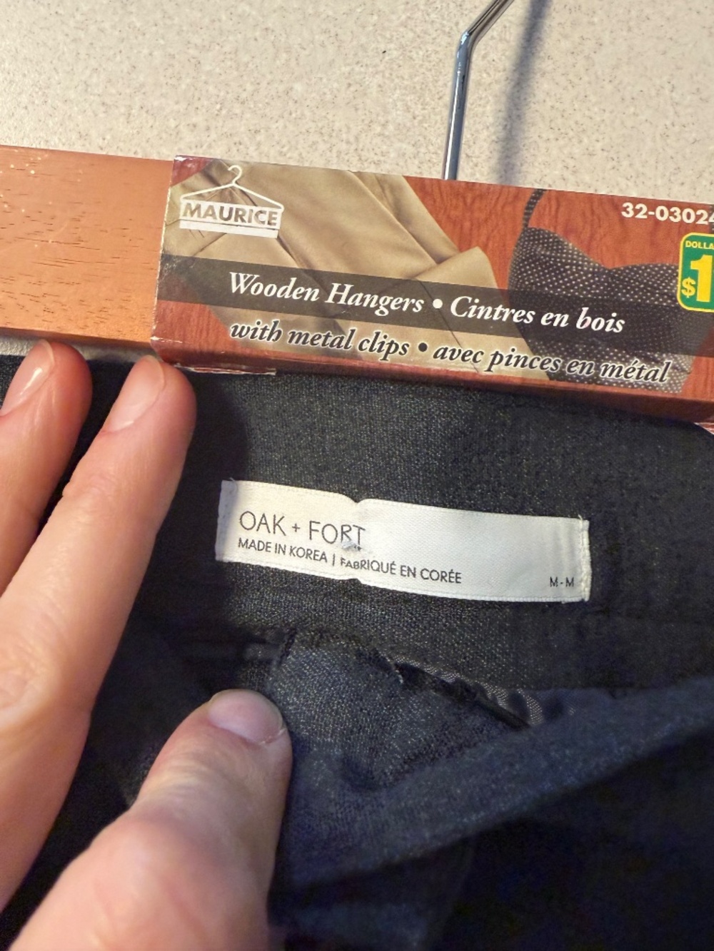 Oak & Fort Grey Midi Pencil Skirt - Picture 4 of 4